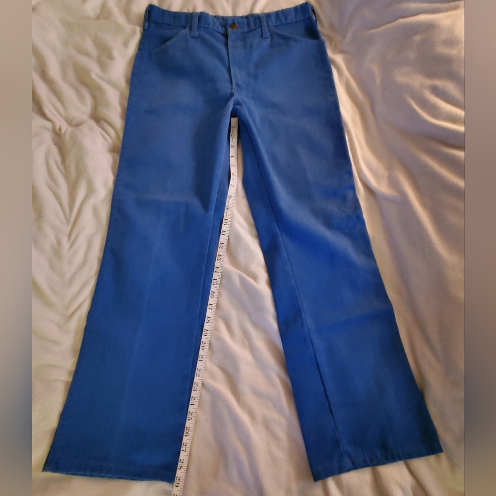 Vintage Dickies 34x30 Classic Blue EVC 50/50 Cotton Poly Blend.